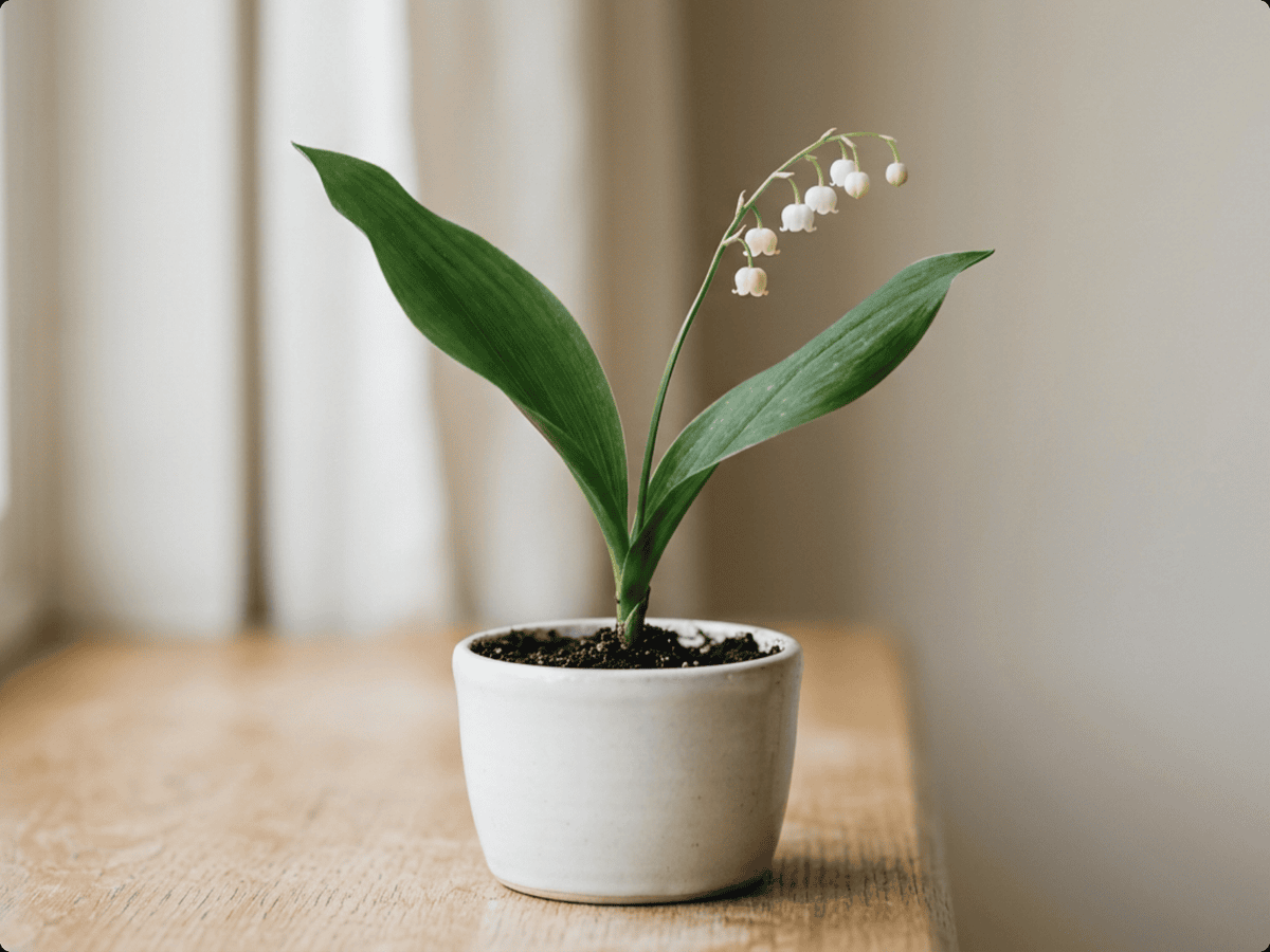 Muguet (Convallaria majalis), plante entière