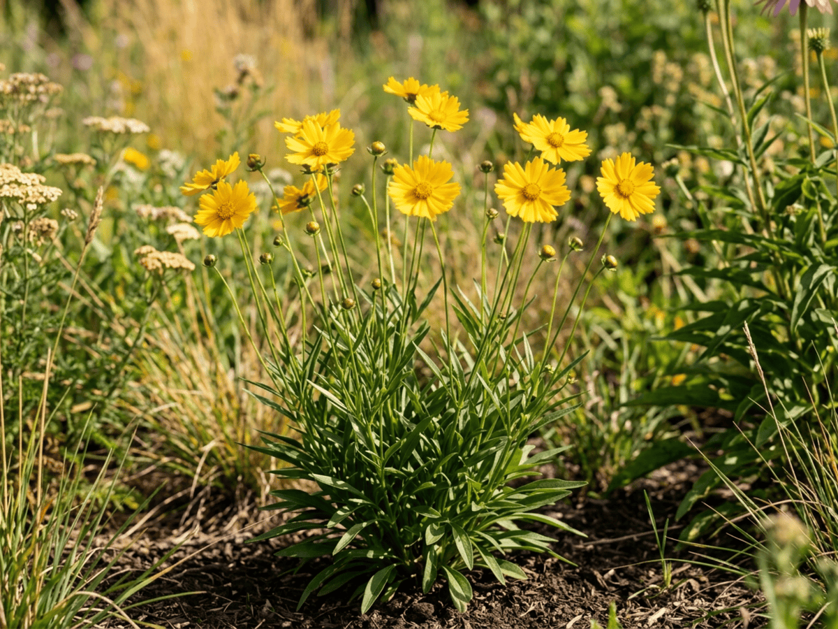 Lance-Leaved Coreopsis (Coreopsis lanceolata), whole plant
