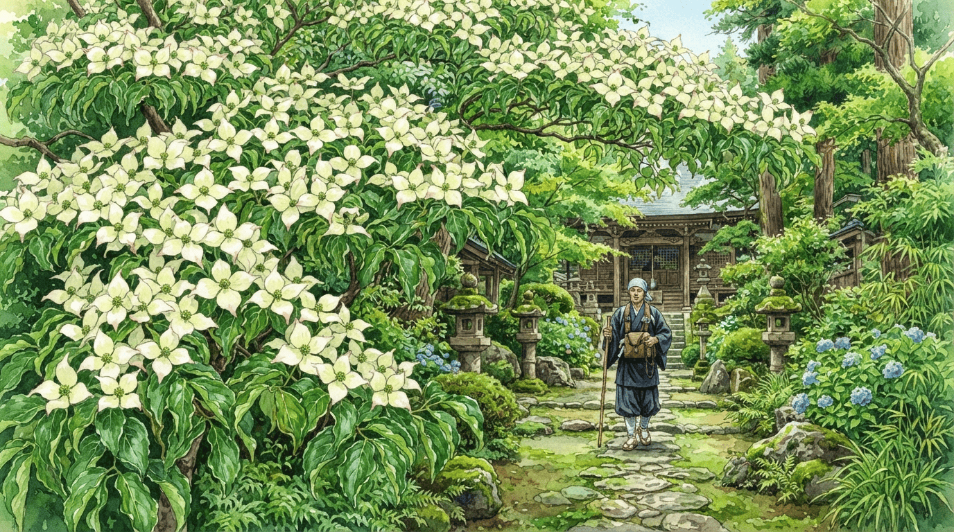 四照花歷史場景插畫