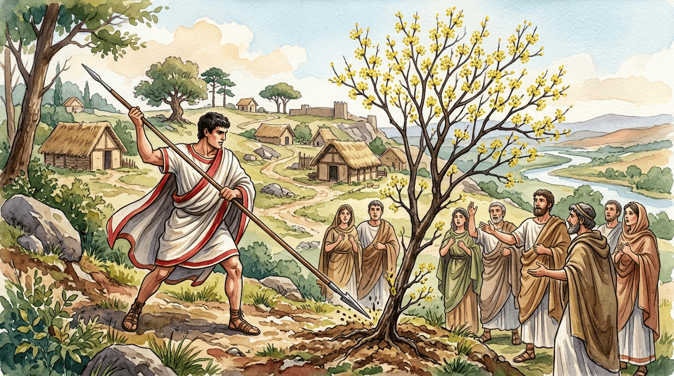 Cena histórica ilustrada de Corniso