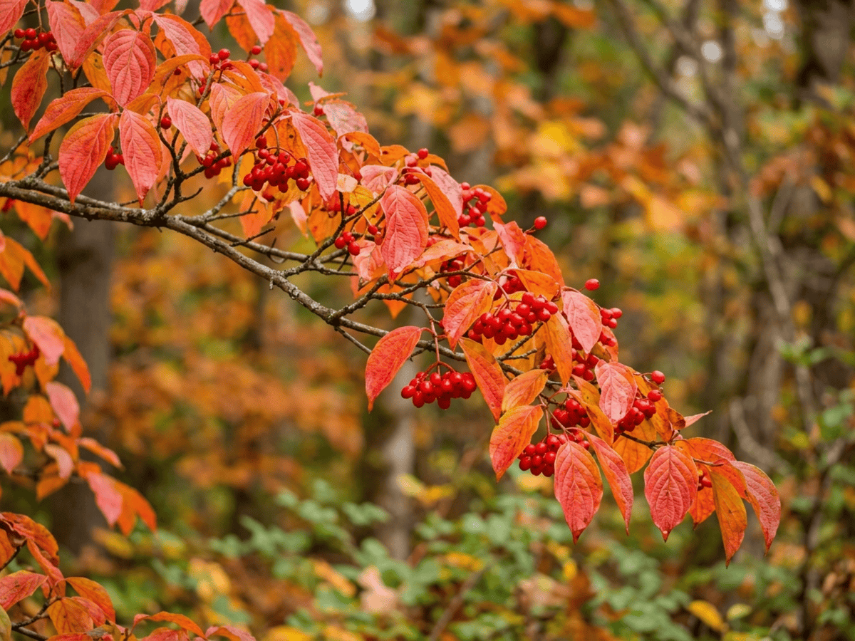 Pacific Dogwood — seasonal appearance