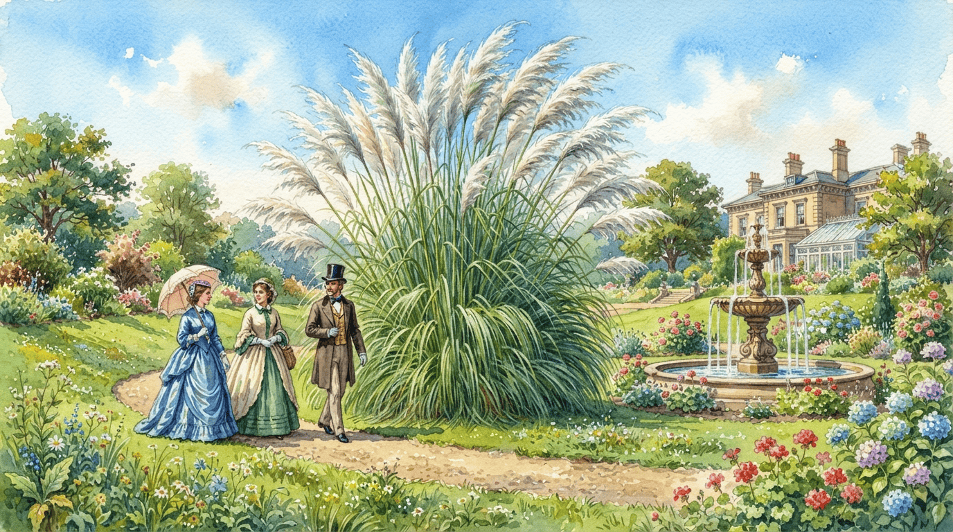 Illustrated historical scene for Pampas Grass