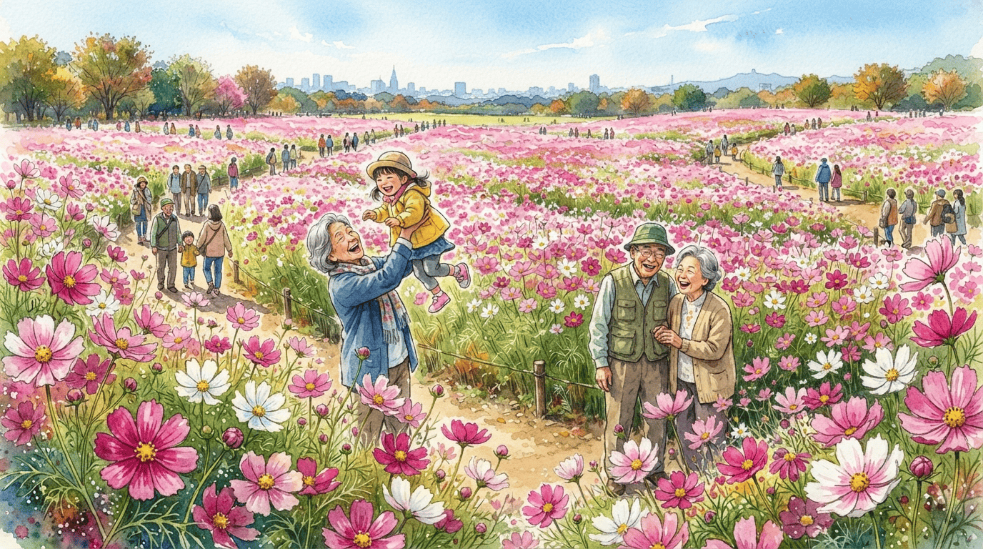 Scène historique illustrée pour Cosmos bipenné