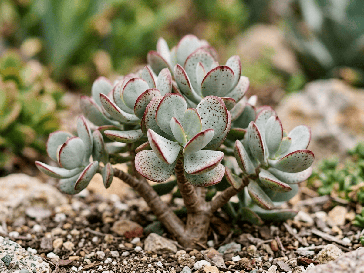 Silver Dollar Plant — close-up of leaves and flowers