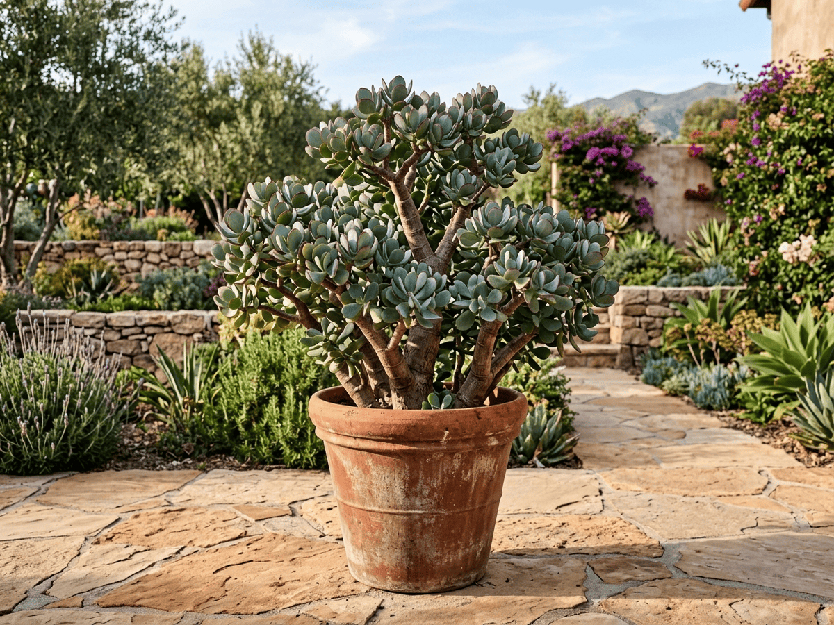 Silver Dollar Plant in a garden setting