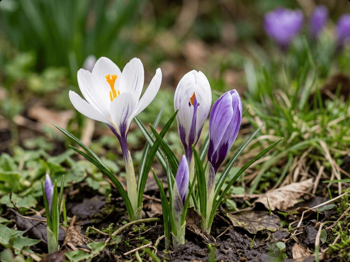 Frühlings-Krokus — saisonales Erscheinungsbild