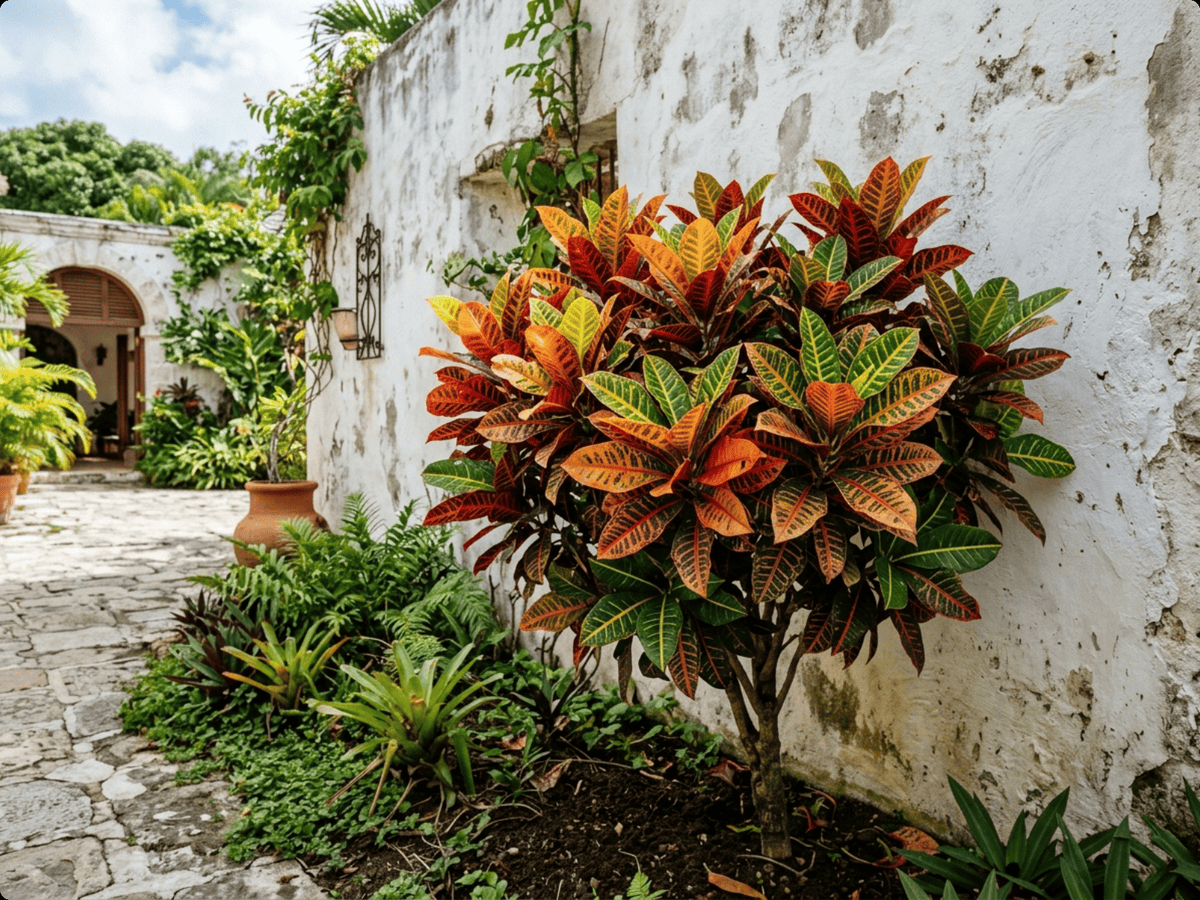 Croton in giardino