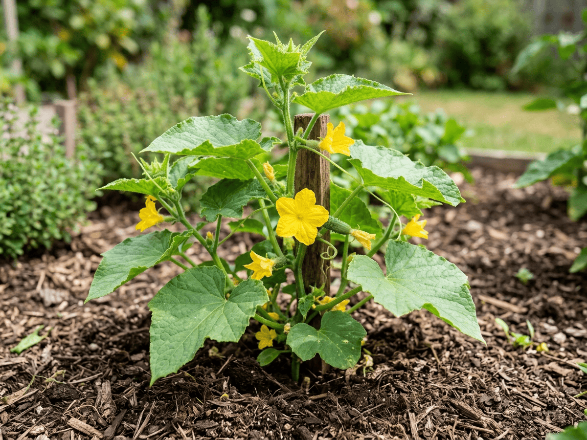 Cucumber (Cucumis sativus), whole plant