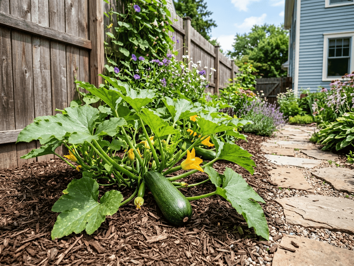 Gartenkürbis im Garten