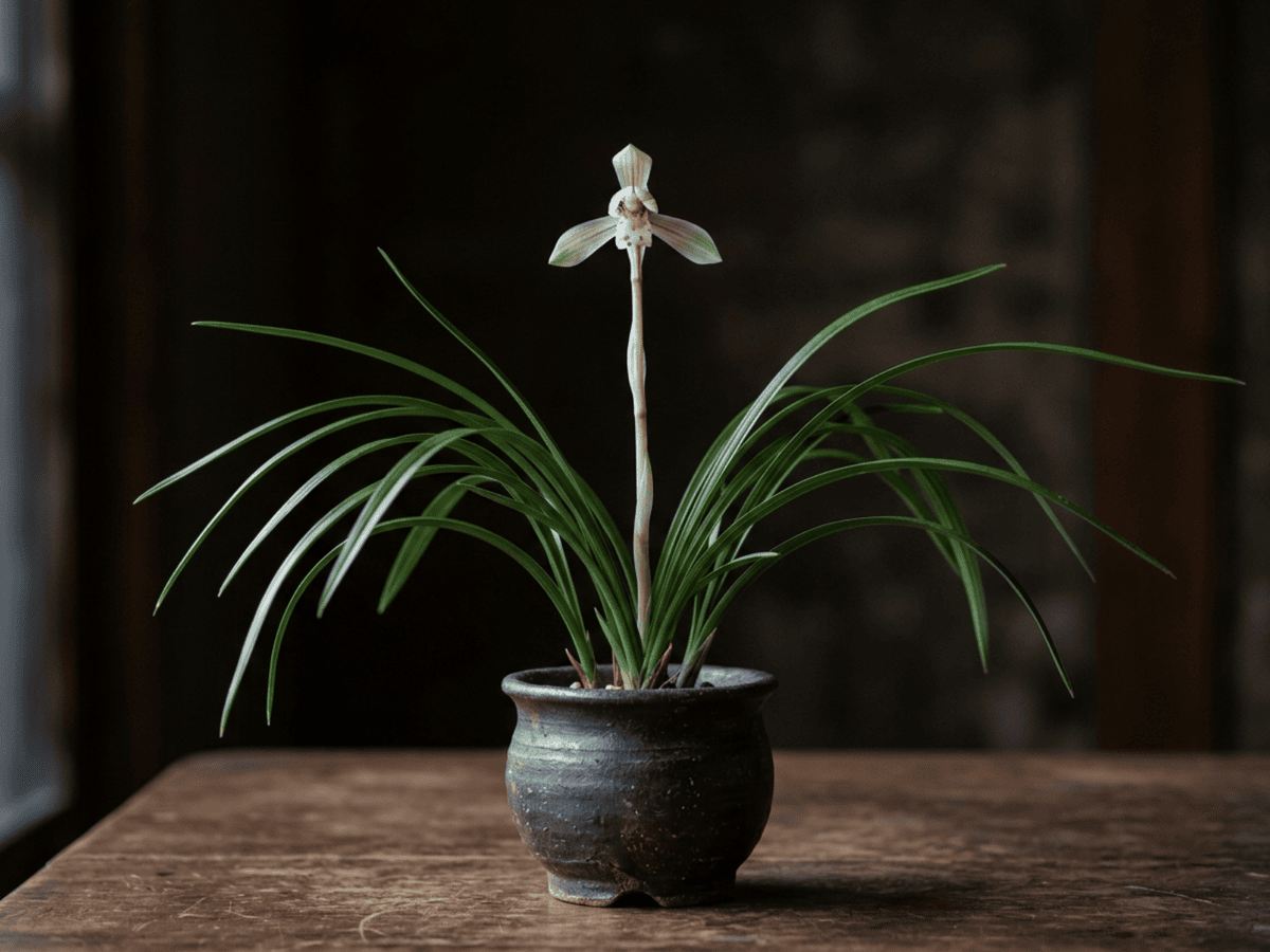 Lan xuân (Cymbidium goeringii), toàn cây