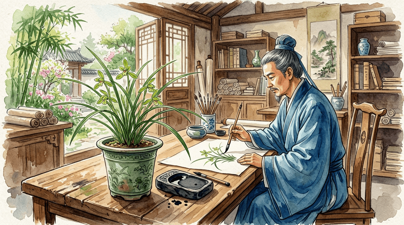 Tranh minh họa cảnh lịch sử về Lan xuân