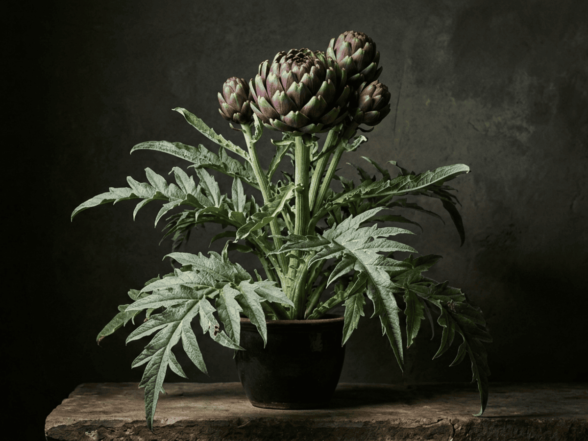 Cardo (Cynara cardunculus), planta inteira