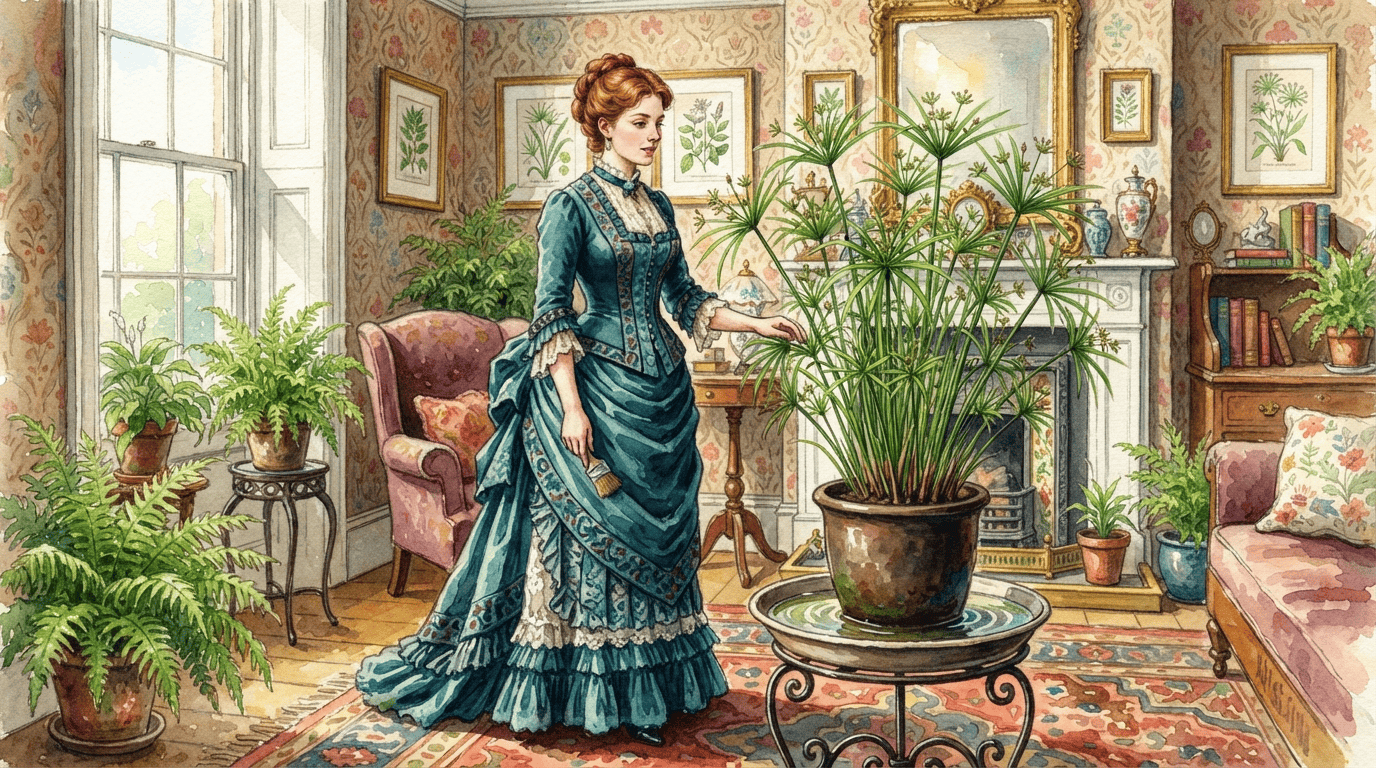 Escena histórica ilustrada de paragüitas