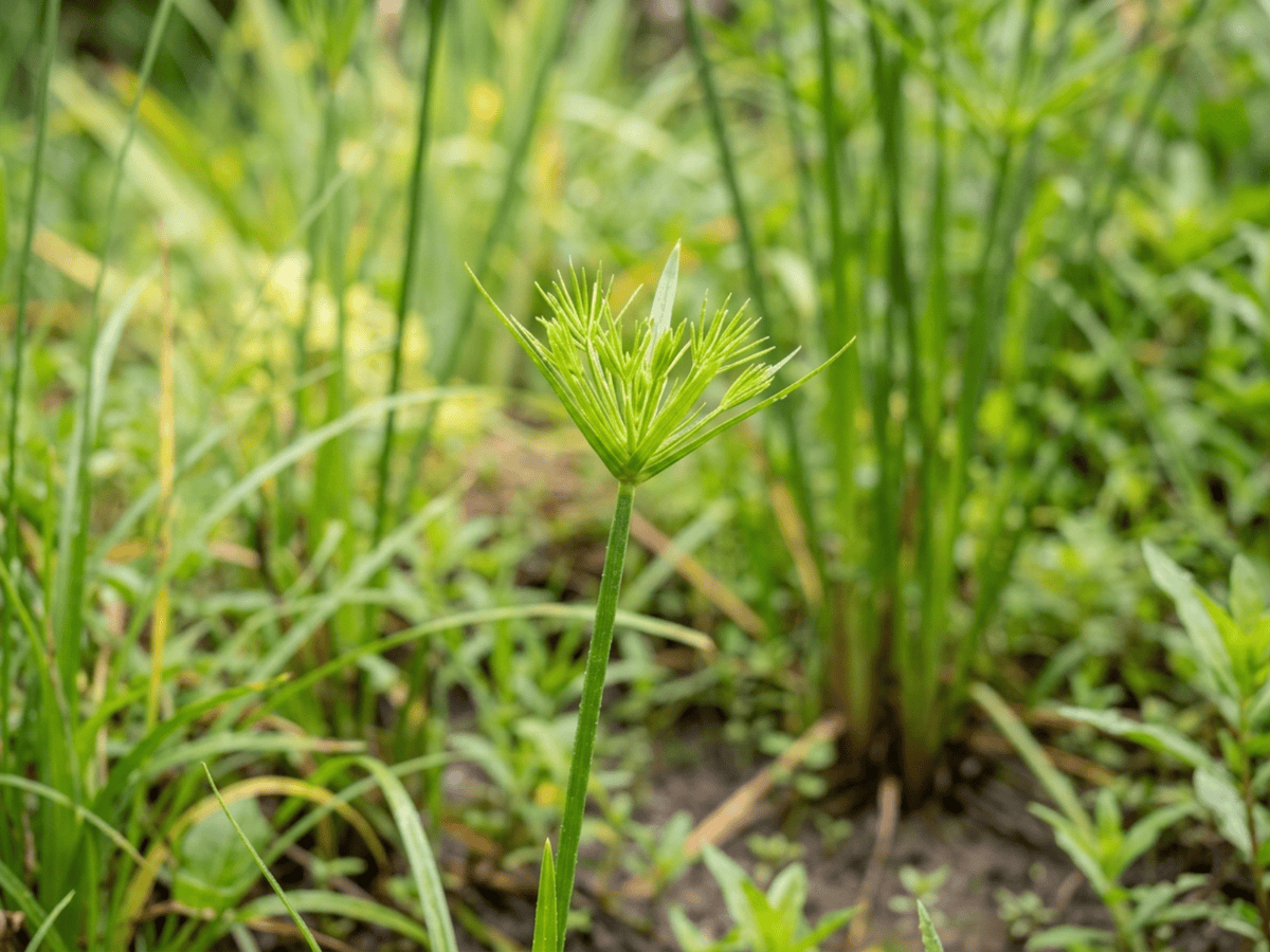 Zyperngras — saisonales Erscheinungsbild