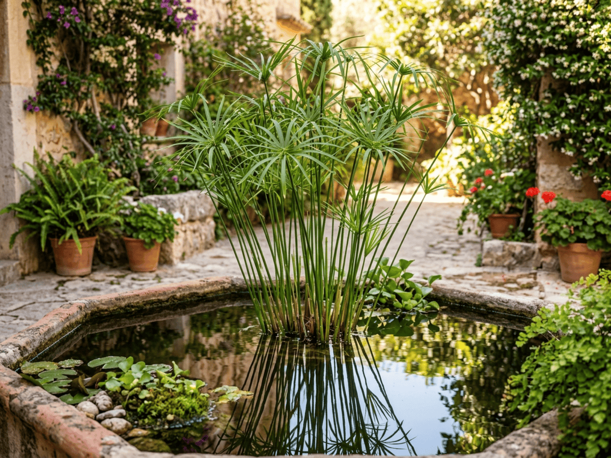 Zyperngras im Garten