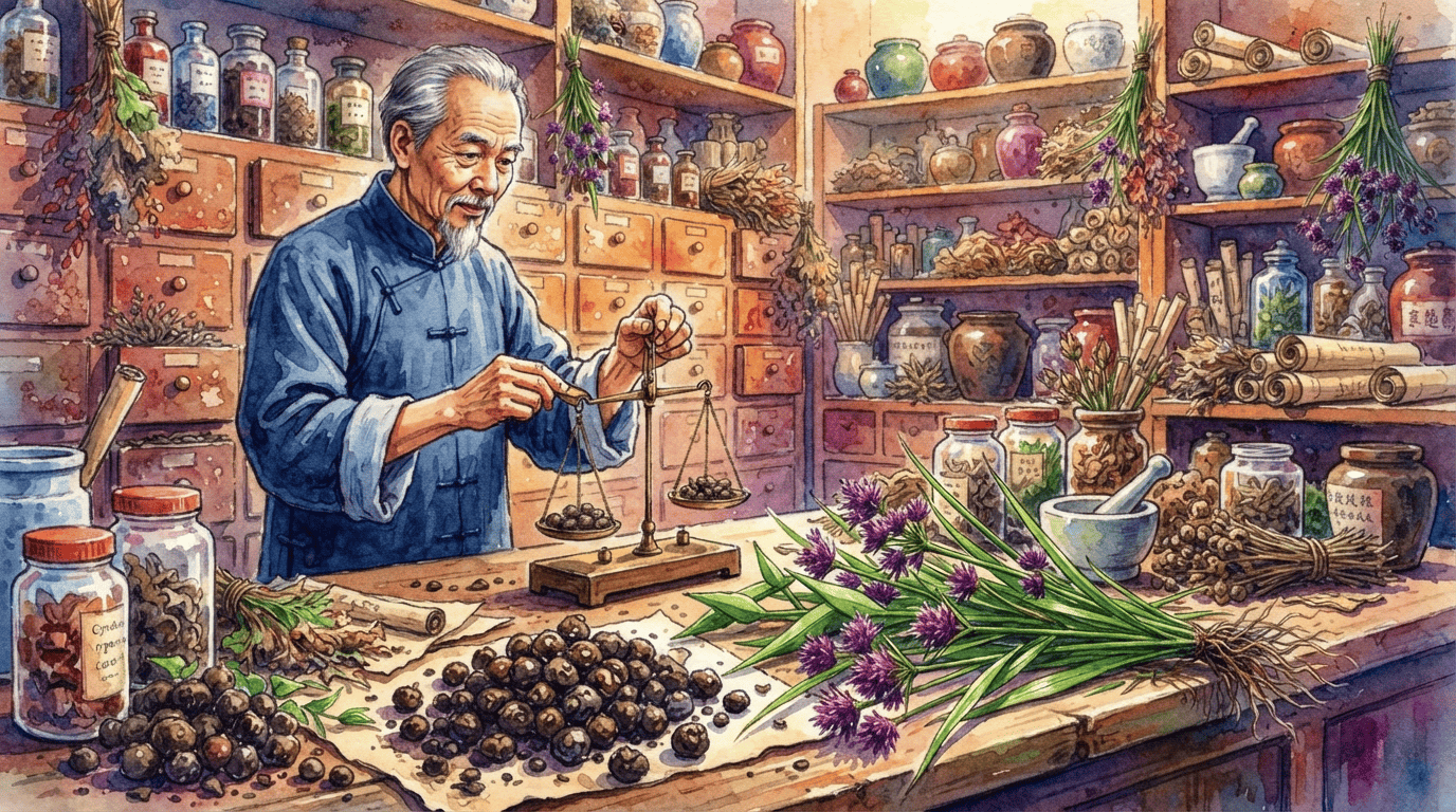 Illustrated historical scene for Purple Nutsedge