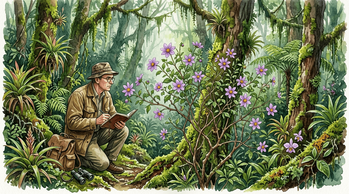 Escena histórica ilustrada de Dalia austral