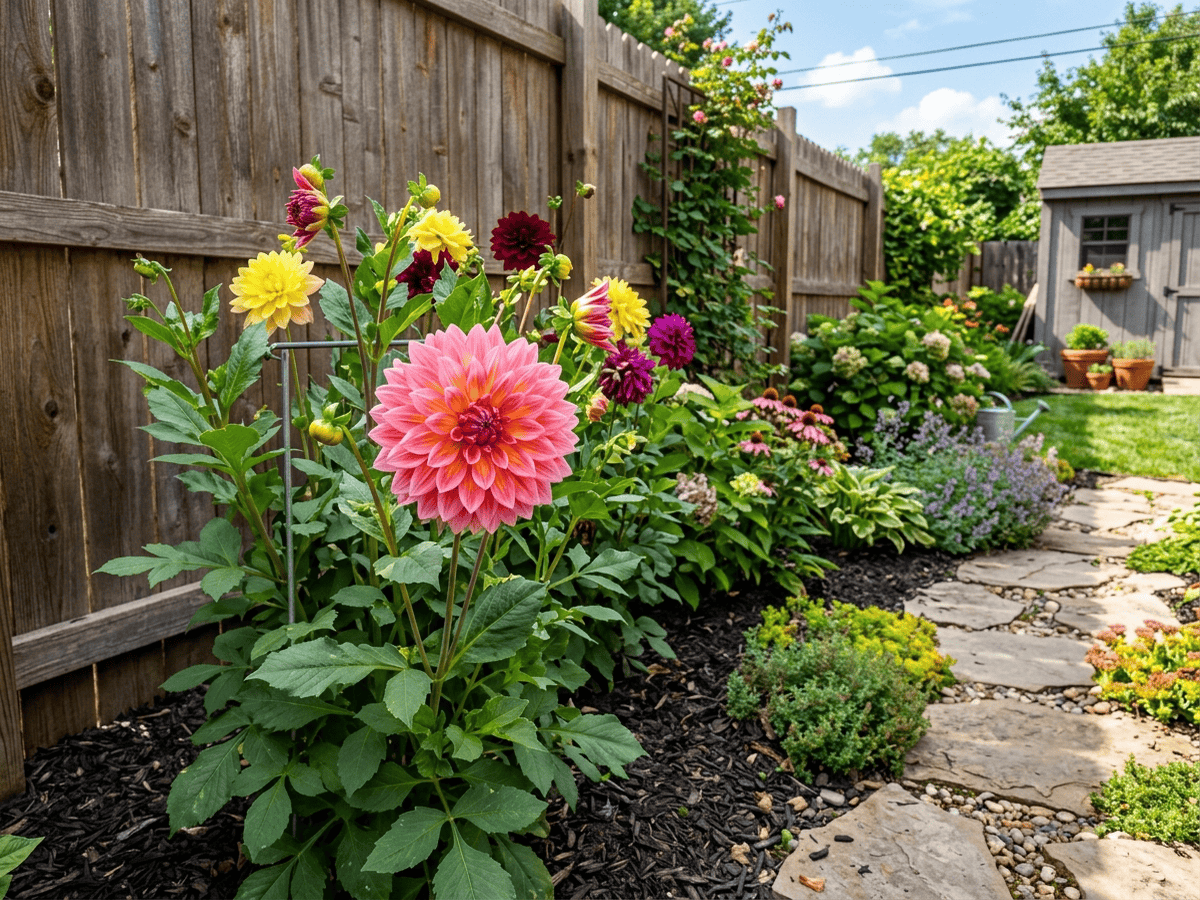 Garden Dahlia in a garden setting
