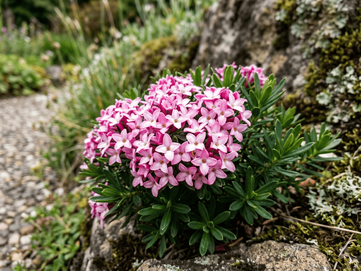 Rose Daphne — close-up of leaves and flowers