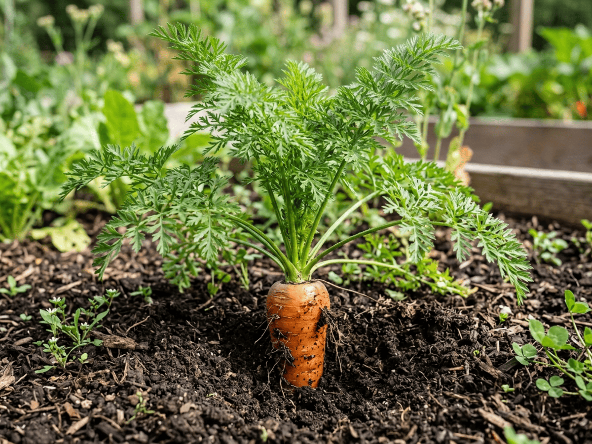 Carota selvatica (Daucus carota), pianta intera
