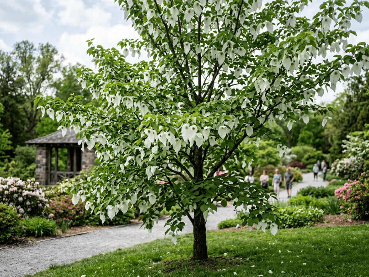 Albero dei fazzoletti in giardino