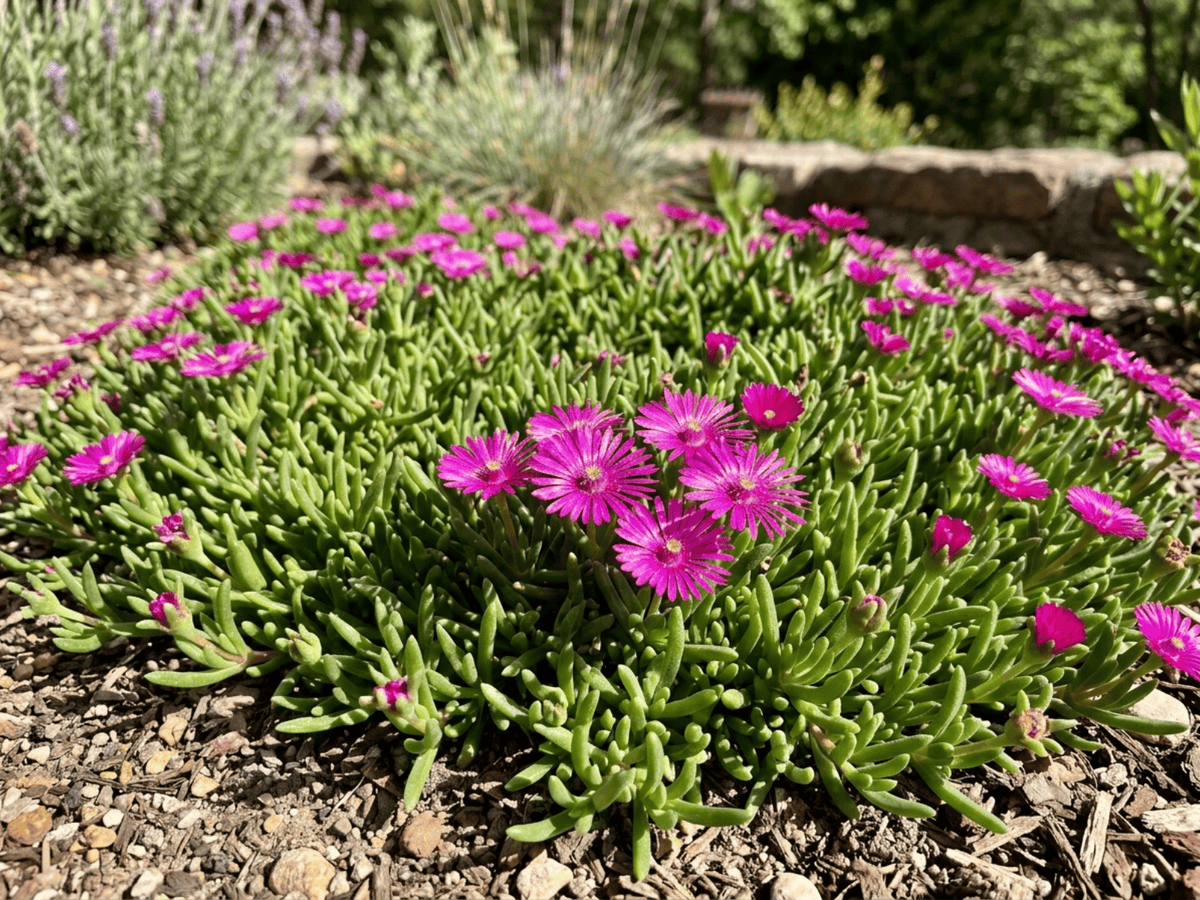 Coopers Mittagsblume (Delosperma cooperi), ganze Pflanze
