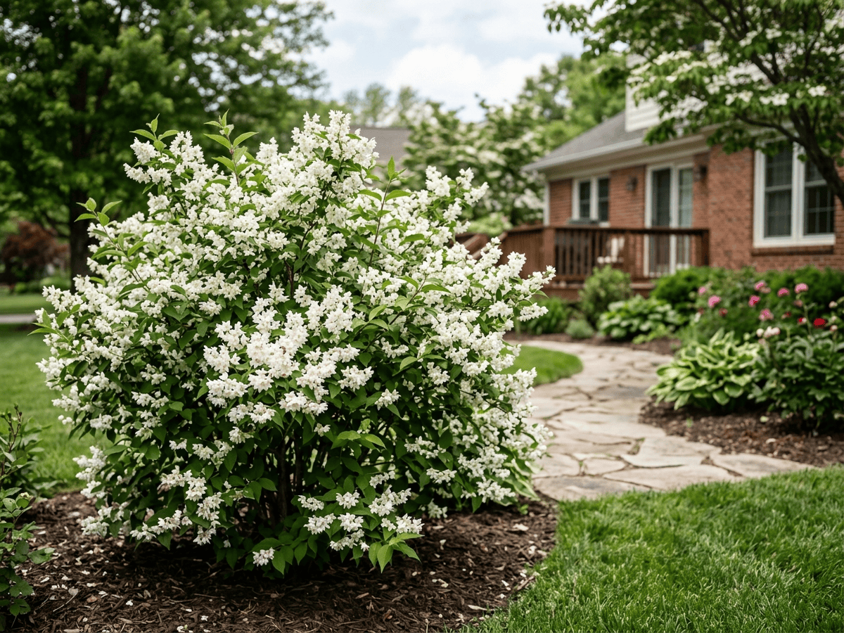 Deutzia crenata in giardino