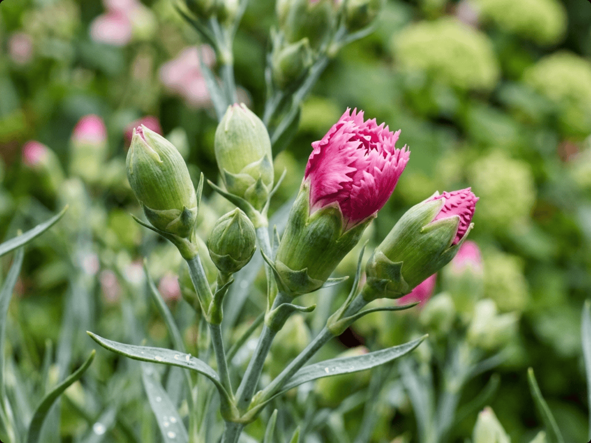 Œillet des fleuristes — aspect saisonnier