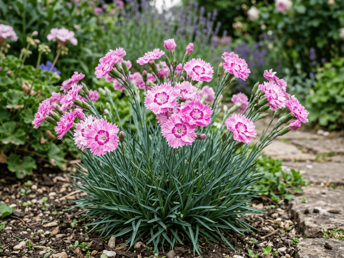 Feder-Nelke (Dianthus plumarius), ganze Pflanze