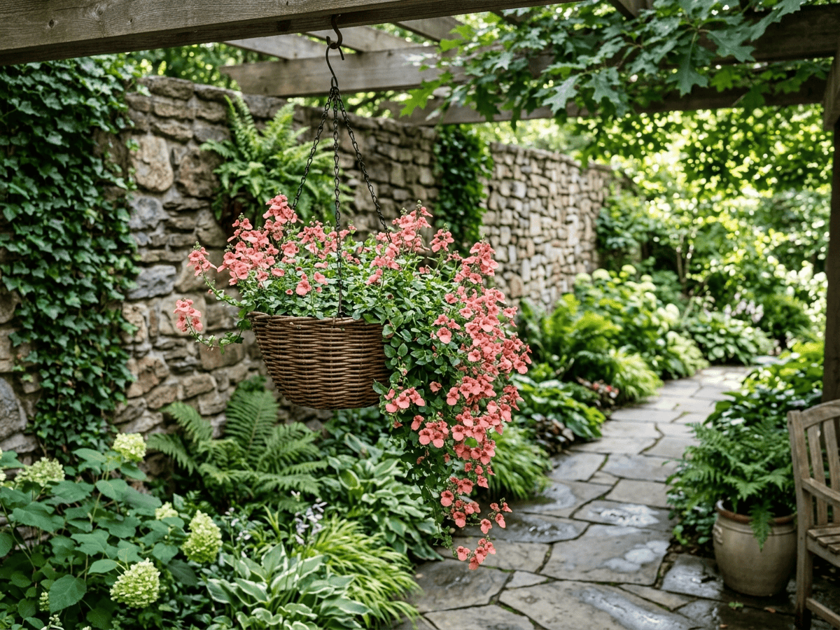 Twinspur in a garden setting