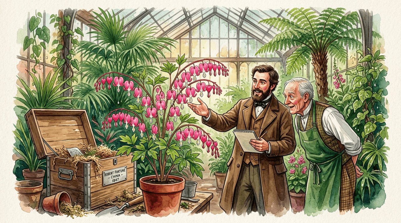 Illustrated historical scene for Bleeding Heart
