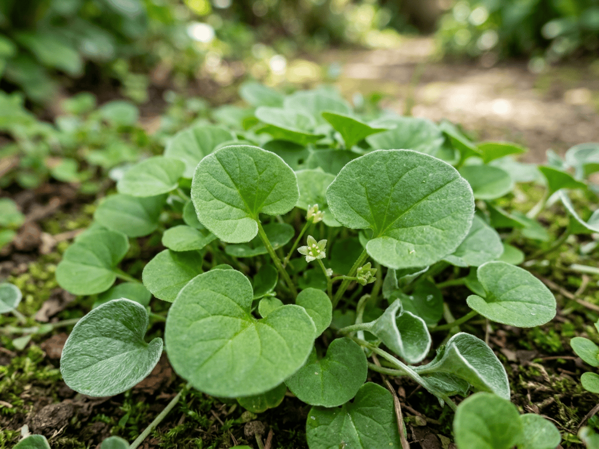 Kidney Weed — close-up of leaves and flowers