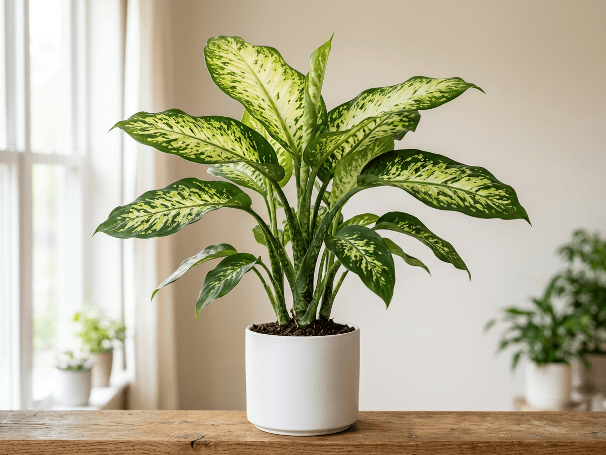 Dumb Cane (Dieffenbachia seguine), whole plant
