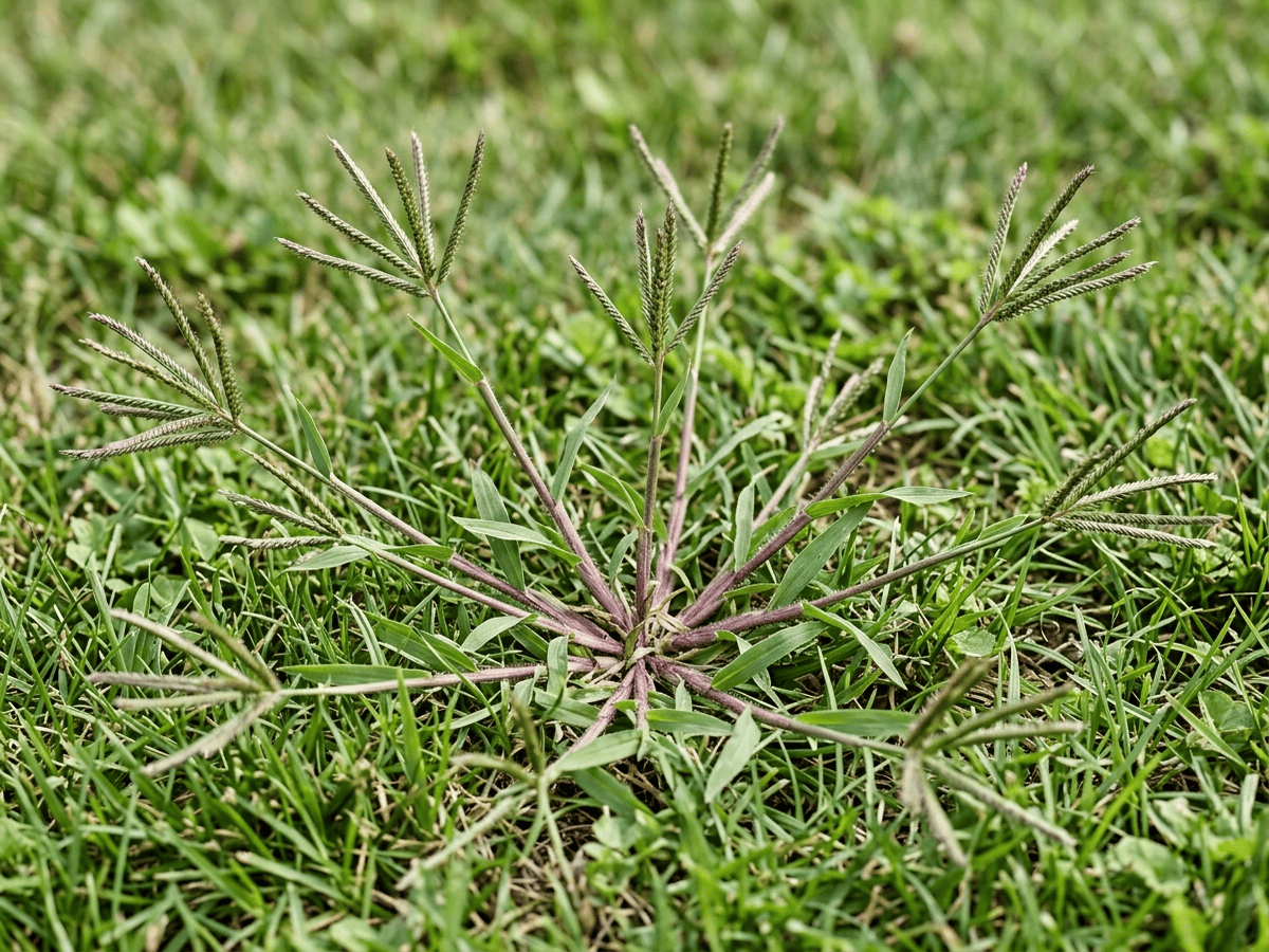 Sanguinella (Digitaria sanguinalis), pianta intera