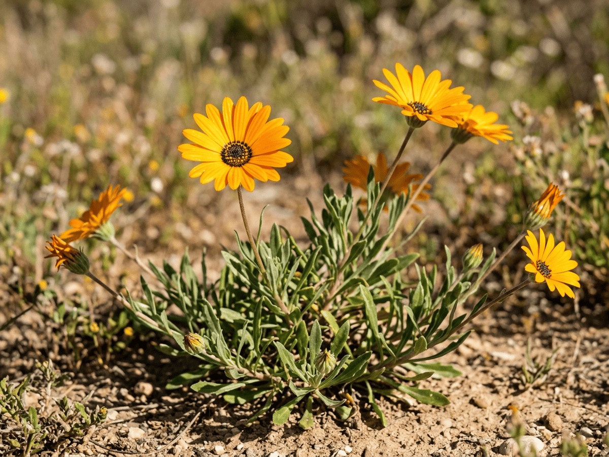Souci du Cap (Dimorphotheca sinuata), plante entière
