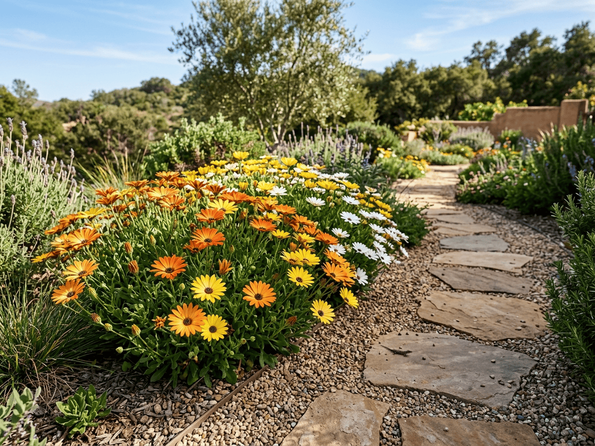 Kapringelblume im Garten