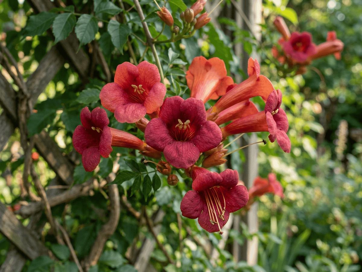 Fiore di sangue messicano — primo piano di foglie e fiori