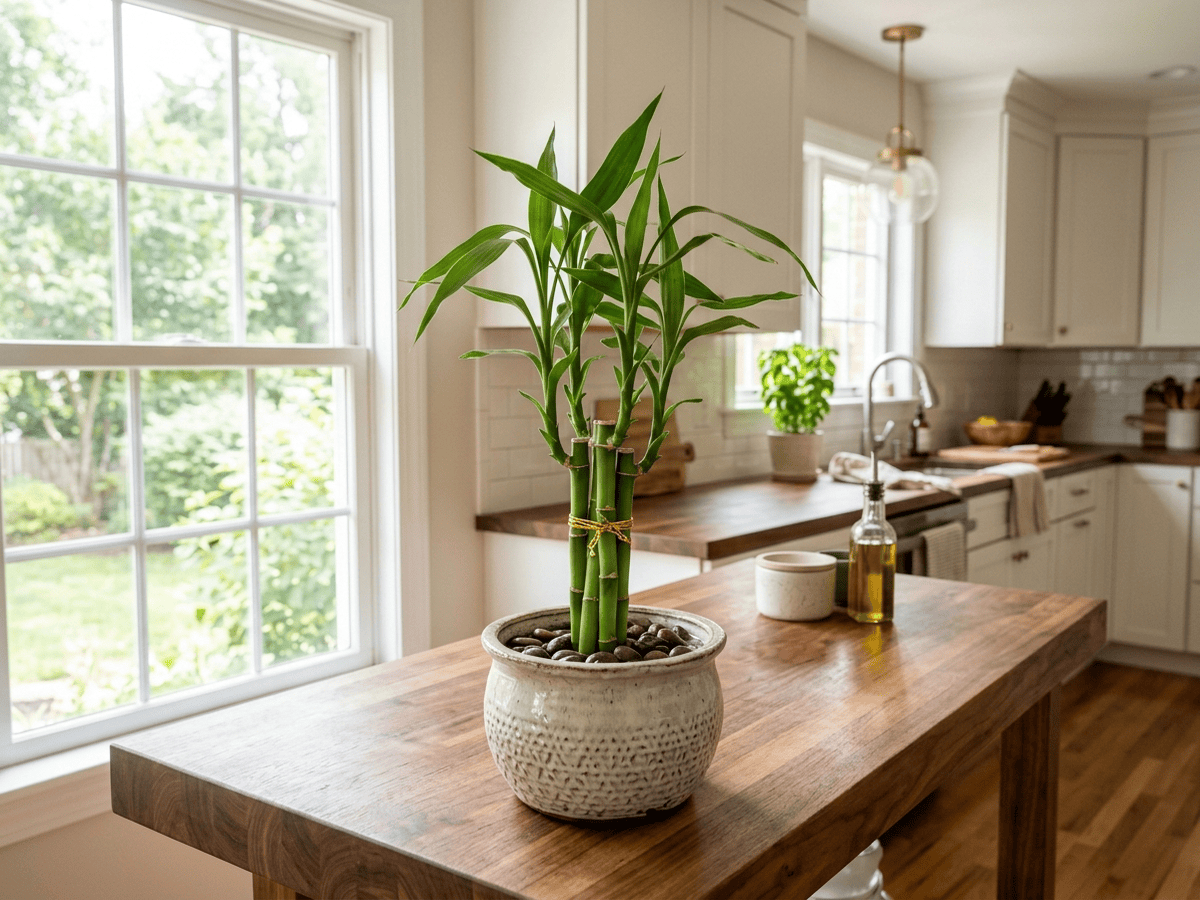 Lucky Bamboo in a garden setting