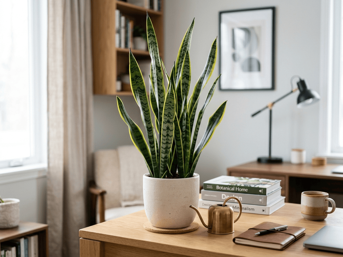 Snake Plant in a garden setting