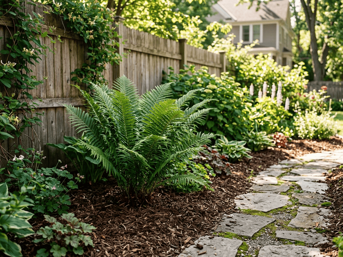 Echter Wurmfarn im Garten
