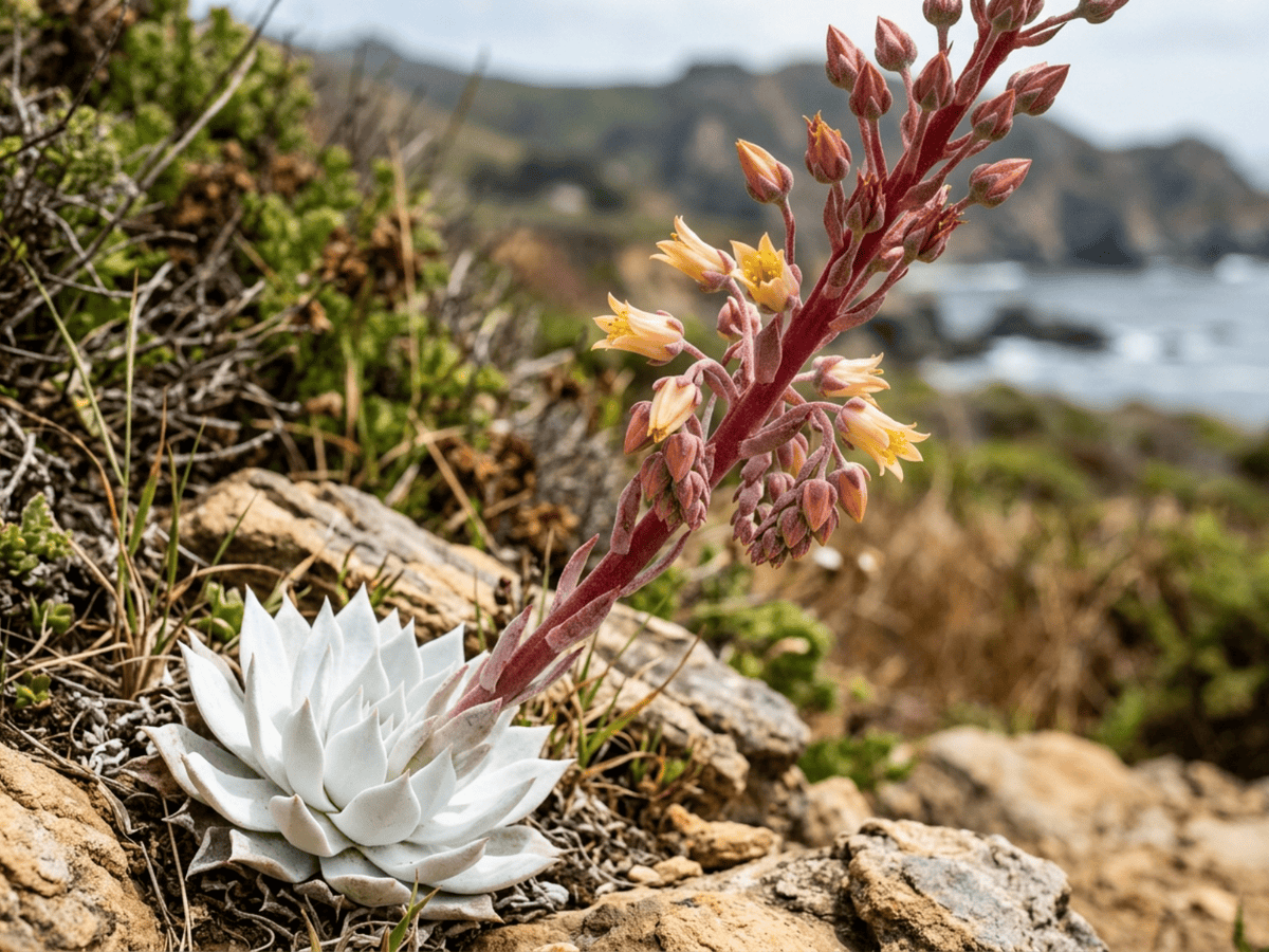 Dudleya farinosa — aspetto stagionale
