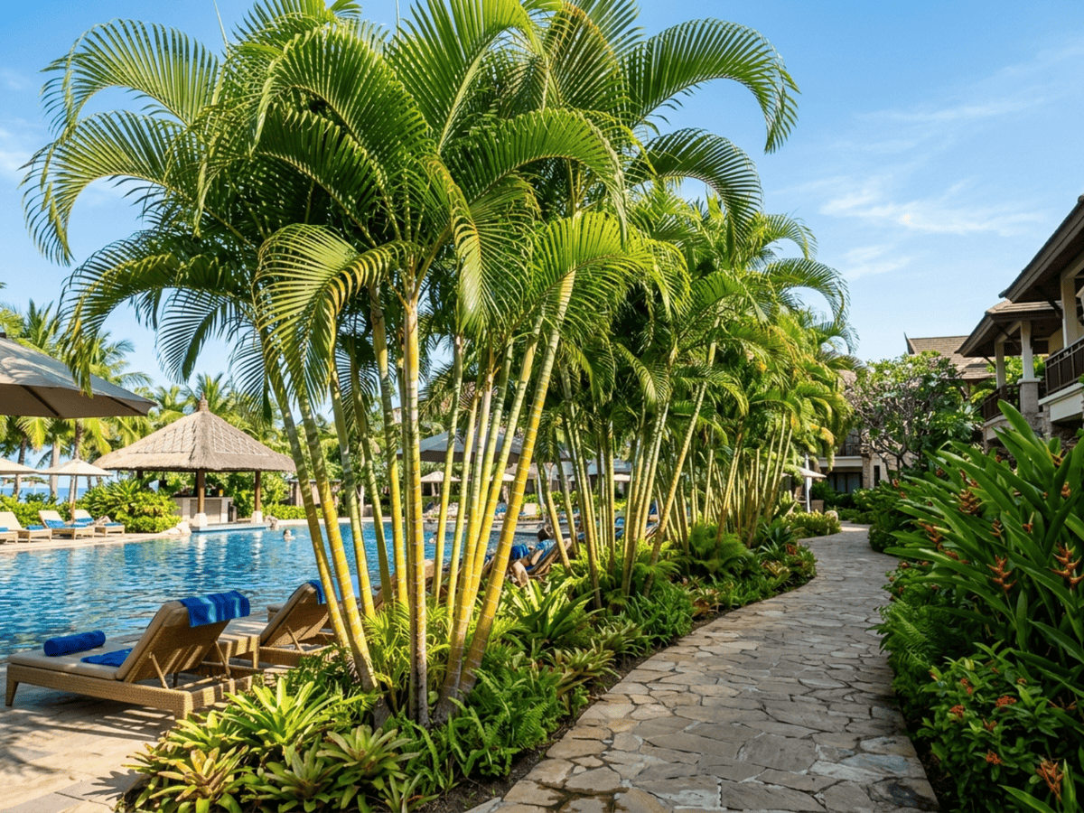 Areca Palm in a garden setting