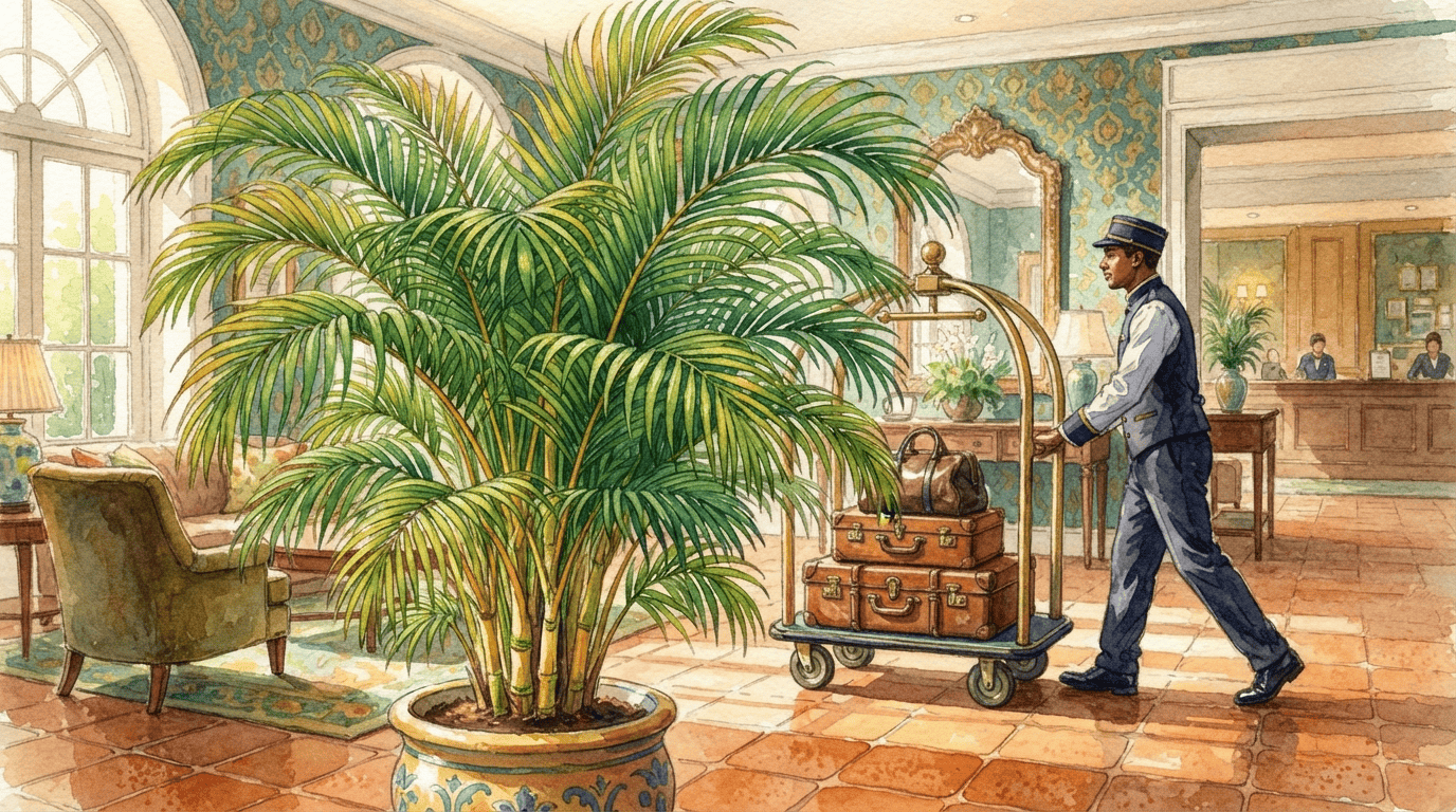 Illustrated historical scene for Areca Palm