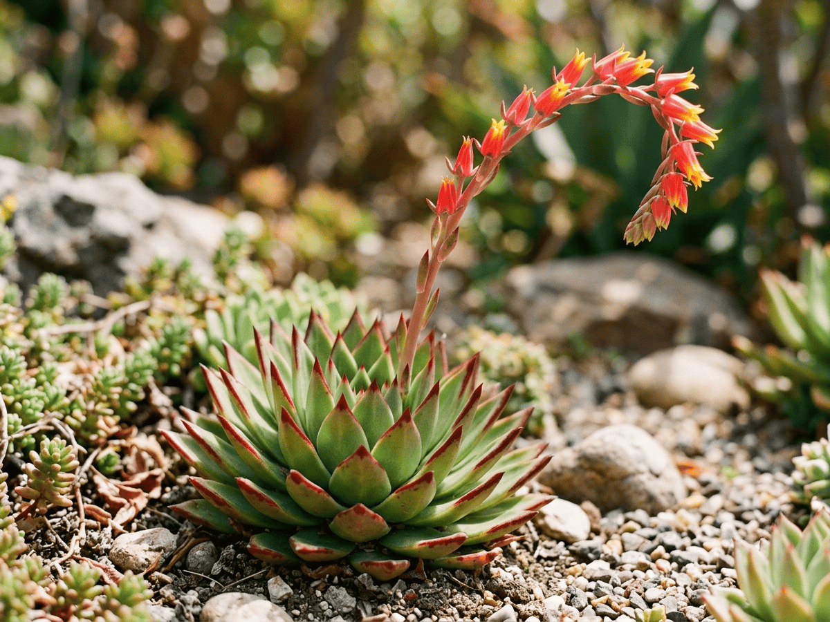 Echeveria — aspetto stagionale