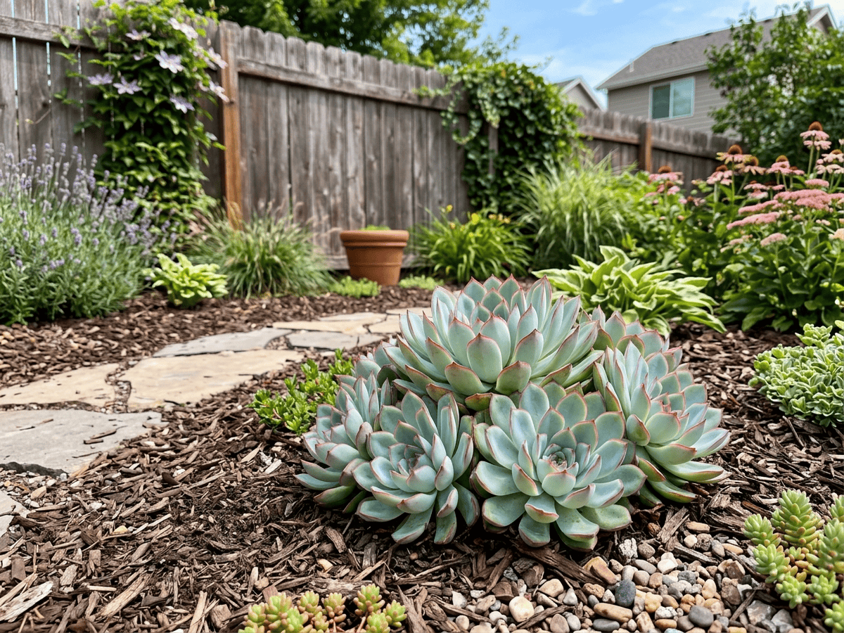 Pulido's Echeveria in a garden setting