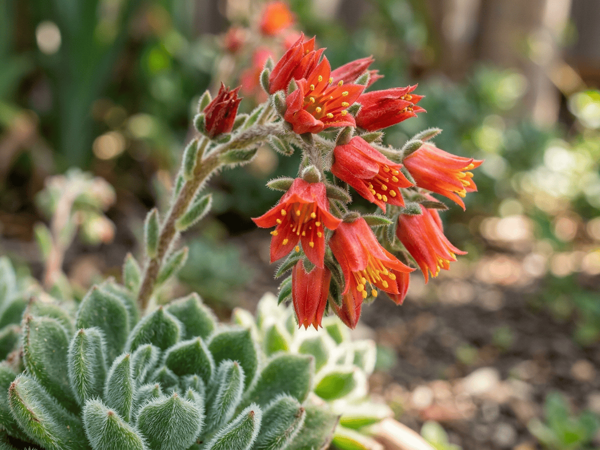 Petardo messicano — primo piano di foglie e fiori