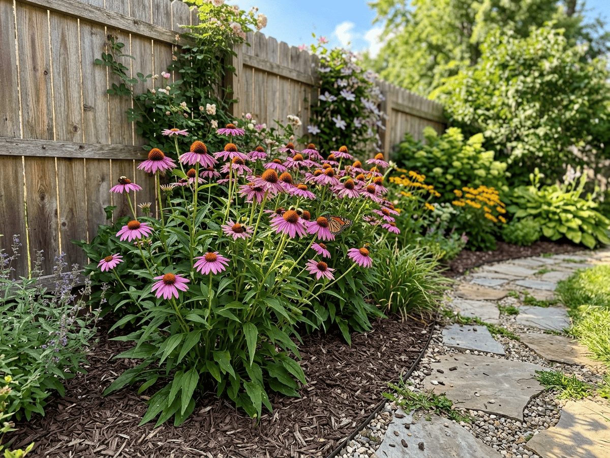 Echinacea purpurea in giardino