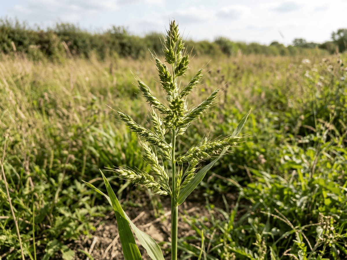 Échinochloé pied-de-coq (Echinochloa crus-galli), plante entière