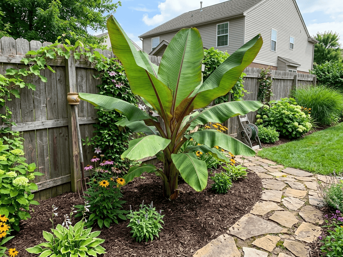Abessinische Banane im Garten