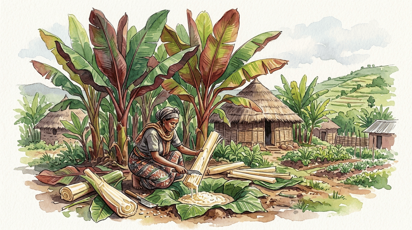 Illustrierte historische Szene zu Abessinische Banane